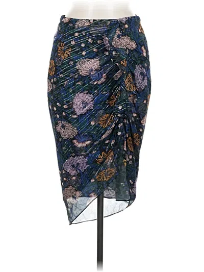 Pre-owned Veronica Beard Silk Skirt In Blue