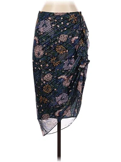 Veronica Beard Silk Skirt In Blue