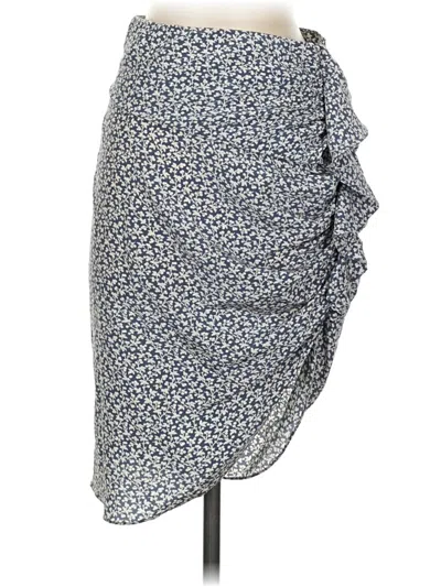 Pre-owned Veronica Beard Silk Skirt In Blue