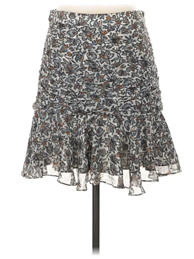 Pre-owned Veronica Beard Silk Skirt In Gray