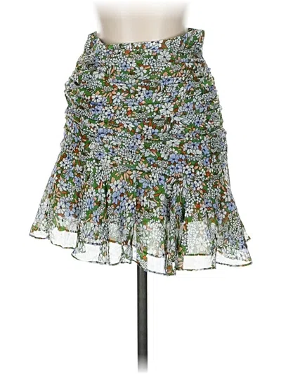 Pre-owned Veronica Beard Silk Skirt In Green