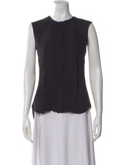 Pre-owned Veronica Beard Silk Sleeveless Top In Black