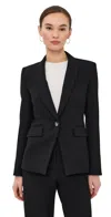 Veronica Beard Single Breasted Miller Jacket Black In Black