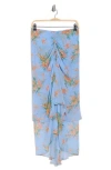 Veronica Beard Sira Floral Ruffle Silk High-low Skirt