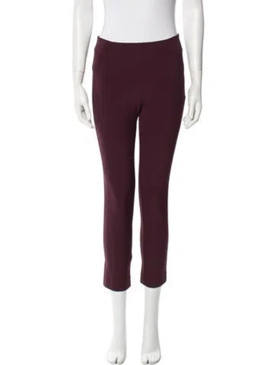 Pre-owned Veronica Beard Skinny Leg Pants In Burgundy