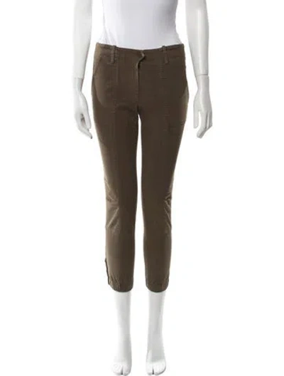 Pre-owned Veronica Beard Skinny Leg Pants In Green