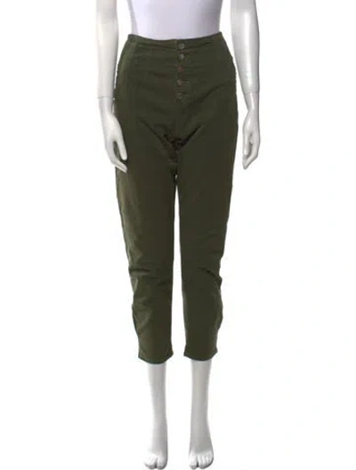 Pre-owned Veronica Beard Skinny Leg Pants In Green
