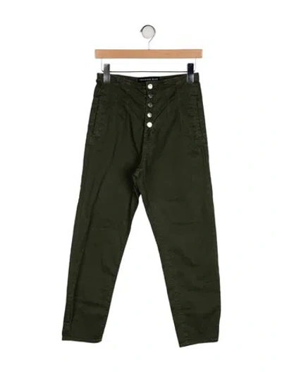 Pre-owned Veronica Beard Skinny Leg Pants In Green