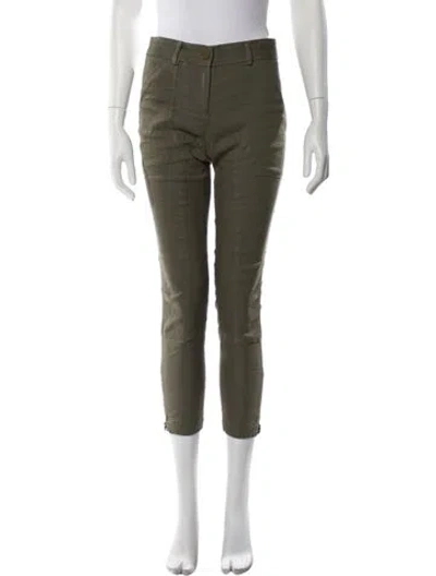 Pre-owned Veronica Beard Skinny Leg Pants In Green