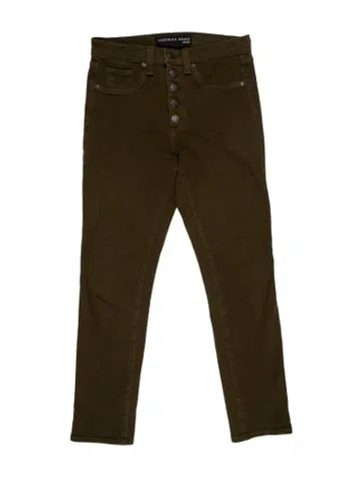 Pre-owned Veronica Beard Skinny Leg Pants In Green