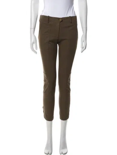 Pre-owned Veronica Beard Skinny Leg Pants In Green