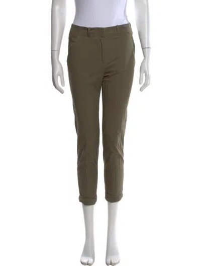 Pre-owned Veronica Beard Skinny Leg Pants In Green