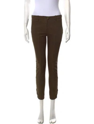 Pre-owned Veronica Beard Skinny Leg Pants In Green