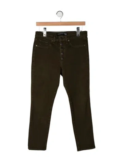 Pre-owned Veronica Beard Skinny Leg Pants In Green