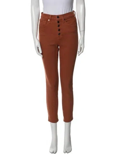 Pre-owned Veronica Beard Skinny Leg Pants In Orange