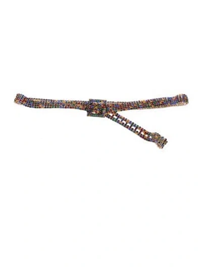 Pre-owned Veronica Beard Skinny Metal Waist Belt W/ Tags In Gold