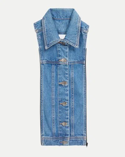 Veronica Beard Slate Denim Dickey In Blue