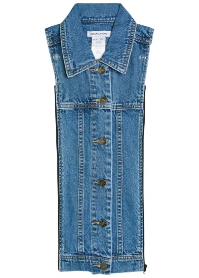 Veronica Beard Slate Dickey Denim Jacket Insert In Blue