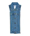 Veronica Beard Slate Dickey Denim Jacket Insert In Blue