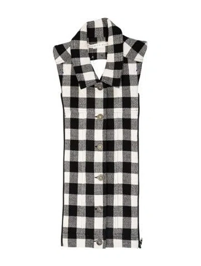 Pre-owned Veronica Beard Slate Dickey Printed Dickey In Gray