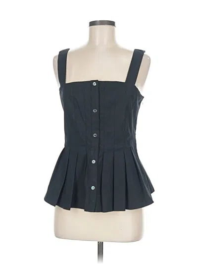 Pre-owned Veronica Beard Sleeveless Blouse In Black