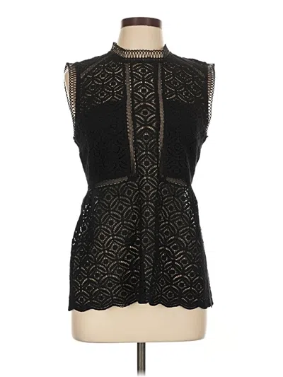 Pre-owned Veronica Beard Sleeveless Blouse In Black