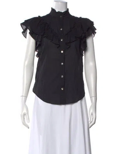 Pre-owned Veronica Beard Sleeveless Blouse In Black