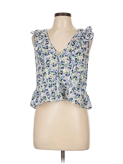 Pre-owned Veronica Beard Sleeveless Blouse In Blue