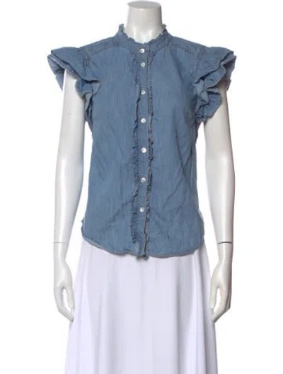 Pre-owned Veronica Beard Sleeveless Blouse In Blue