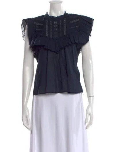 Pre-owned Veronica Beard Sleeveless Blouse In Blue