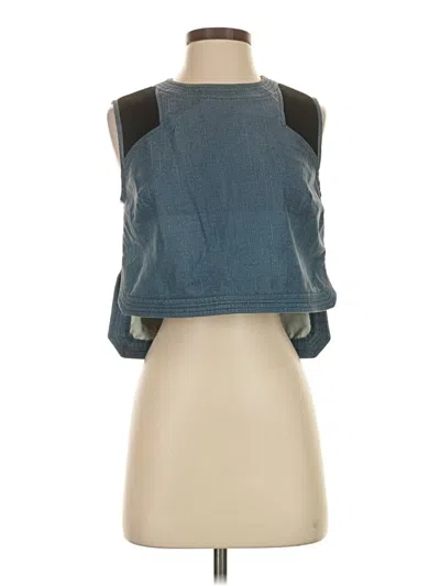 Pre-owned Veronica Beard Sleeveless Blouse In Blue