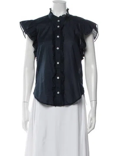 Pre-owned Veronica Beard Sleeveless Blouse In Blue