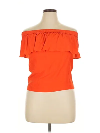 Pre-owned Veronica Beard Sleeveless Blouse In Orange