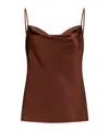 Veronica Beard Cowl-neck Satin Top