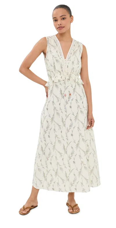 Veronica Beard Sleeveless Dominick Dress Dove Multi In White