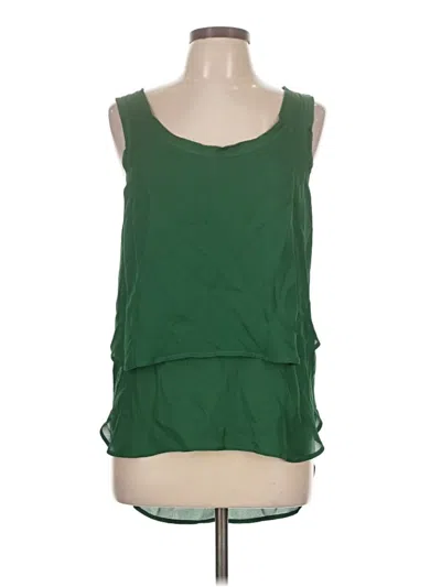 Pre-owned Veronica Beard Sleeveless Silk Top Green Strapless Neckline Tops