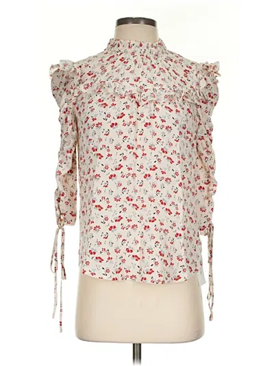 Veronica Beard Sleeveless Silk Top Ivory High Neck Tops In Multi