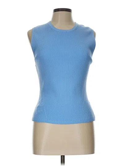 Pre-owned Veronica Beard Sleeveless Top Blue Boatneck Tops