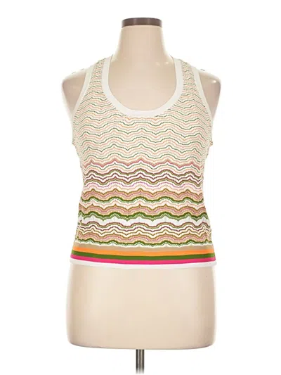 Pre-owned Veronica Beard Sleeveless Top Ivory Halter Neckline Tops In White