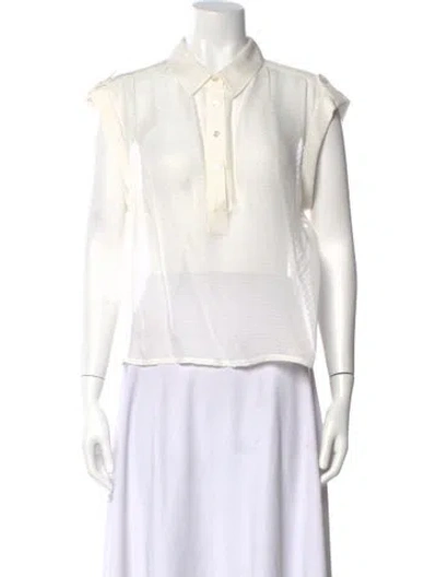 Pre-owned Veronica Beard Sleeveless Top In Neutral