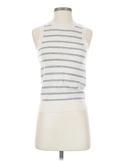 Pre-owned Veronica Beard Sleeveless Top Silver High Neck Tops