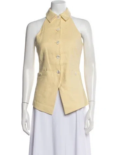 Pre-owned Veronica Beard Sleeveless Top W/ Tags In Yellow