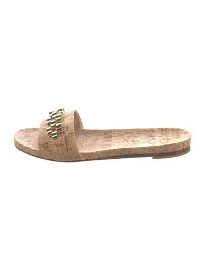 Pre-owned Veronica Beard Slides In Neutral