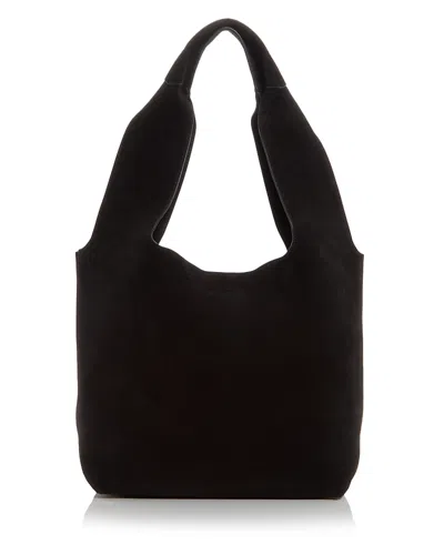 Veronica Beard Sling Suede Shoulder Bag In Black