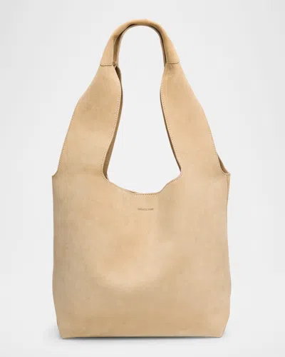 Veronica Beard Sling Suede Shoulder Bag In Brown