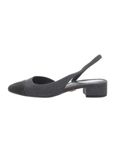 Pre-owned Veronica Beard Slingback Flats In Blue