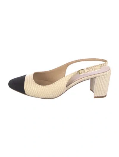Pre-owned Veronica Beard Slingback Pumps In Yellow