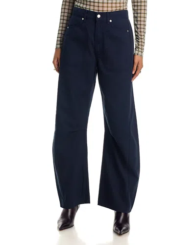 Veronica Beard Sloan High Rise Barrel Leg Jeans In Navy Stone In Blue