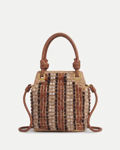 Veronica Beard Small Beaded Slouch Bag In Brown