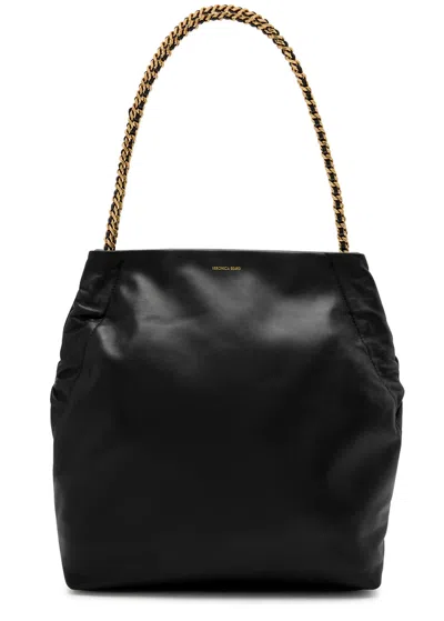 Veronica Beard Slouch Leather Shoulder Bag In Black